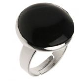 Anel Pedra Natural Onix Negro